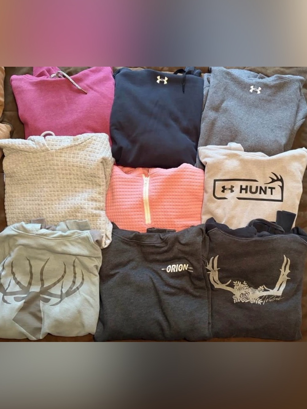 Women’s lot of 9 hoodies